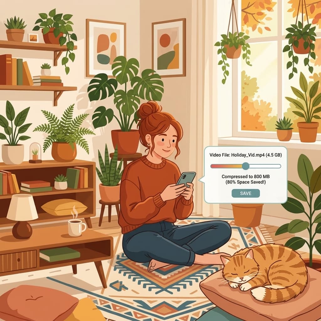 2. ติดตามและบีบอัดวิดีโอขนาดใหญ่