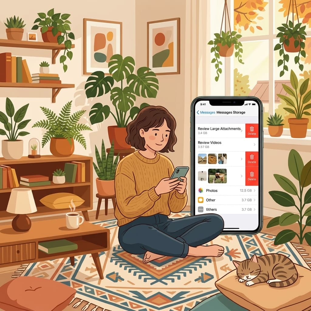 4. ตรวจสอบและลบ iMessage และ WhatsApp Media