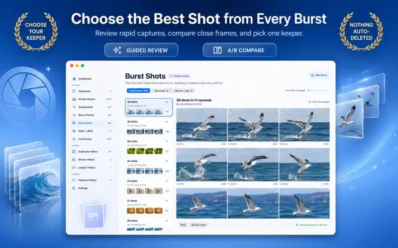 How to Clean Up Burst Photos on Mac & Keep the Best Frames (2026)