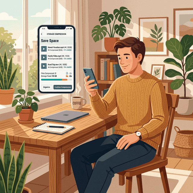 How to compress large iPhone videos to save space