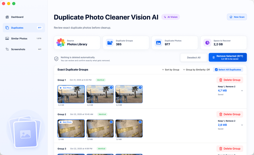 Duplicate Groups