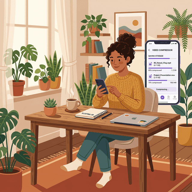 Compress large 4K videos to save iPhone storage without losing quality