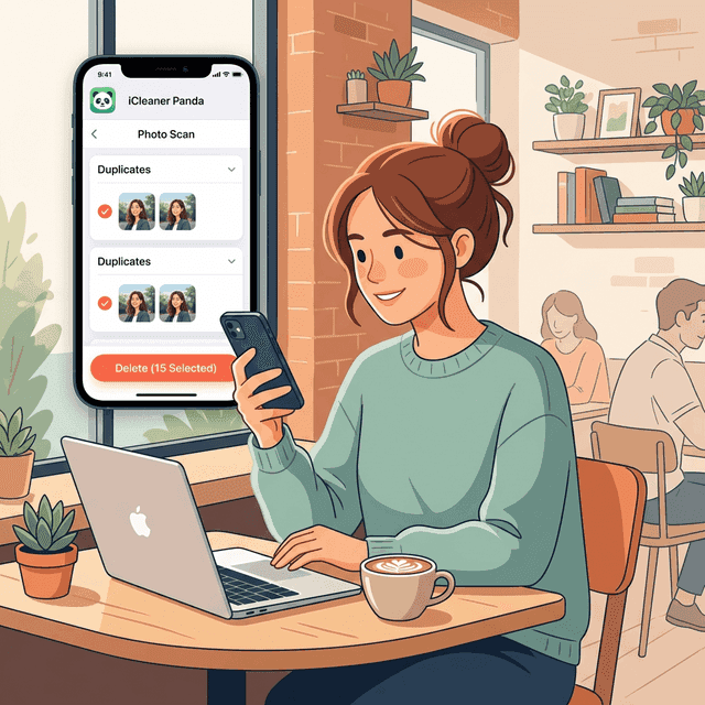 iCleaner Panda app in use