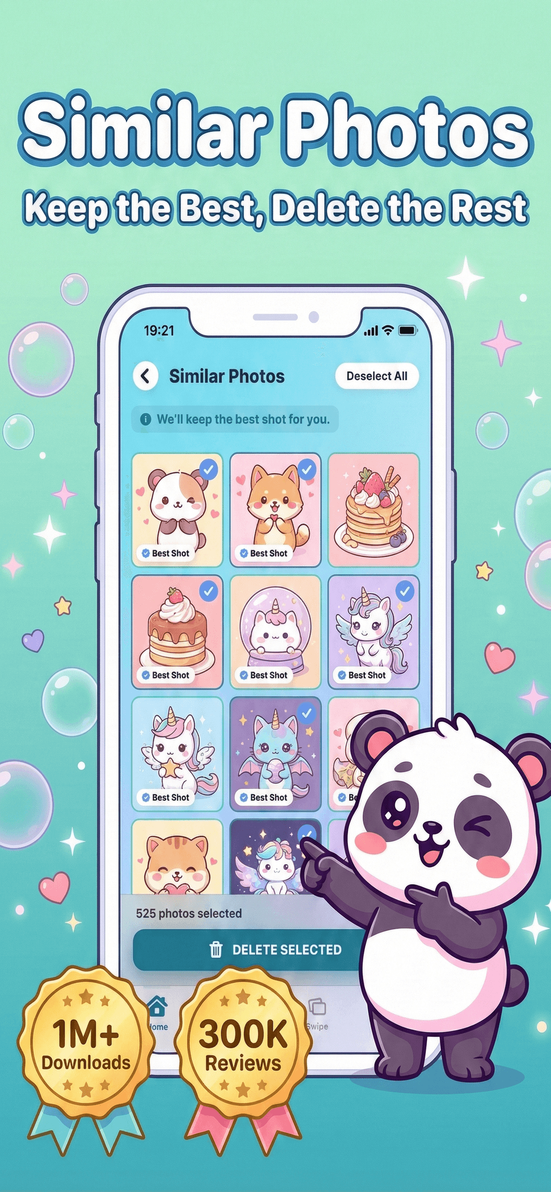 Overview of storage usage with category breakdown on iCleaner