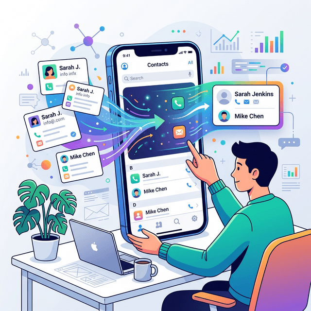 How to merge duplicate contacts using iCleaner