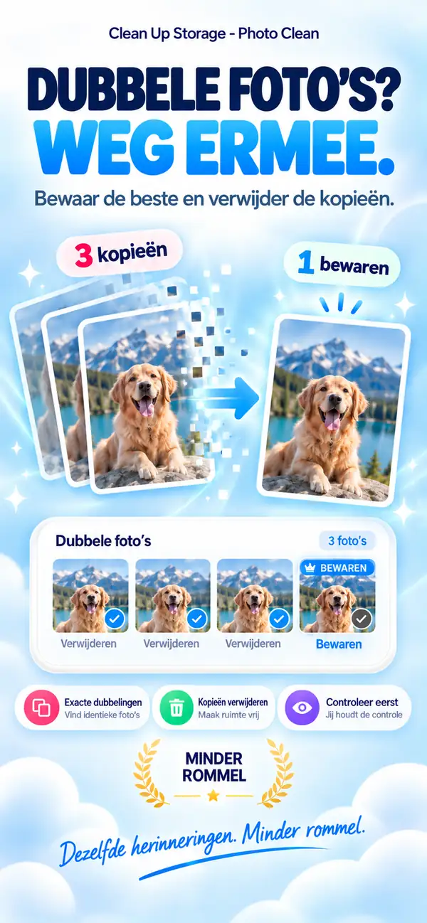 Drie kopieën van dezelfde foto? Houd er één.