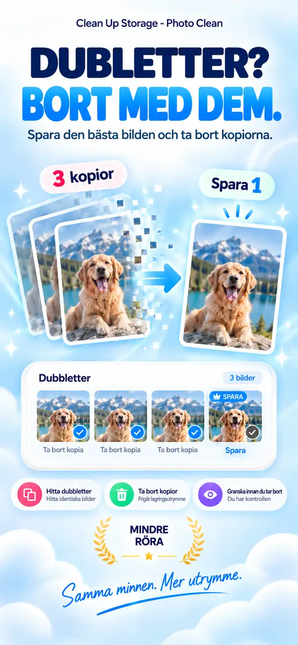 Tre kopior av samma bild? Behåll en.