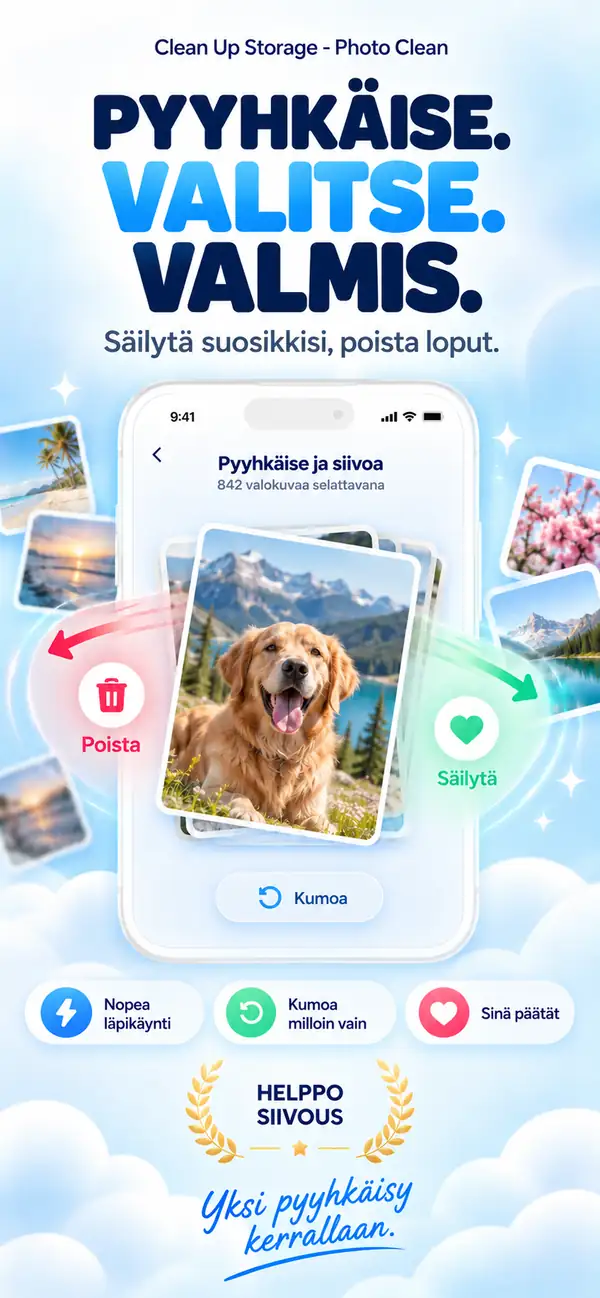 Siivoa pyyhkäisemällä